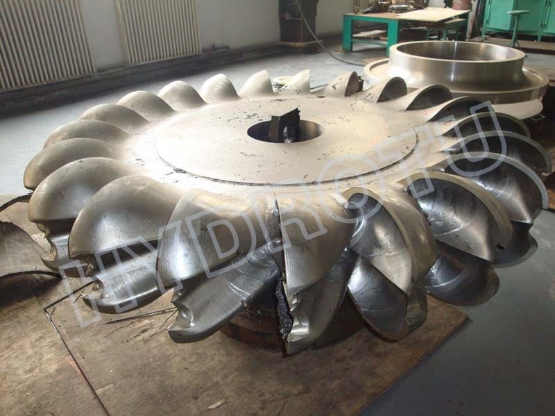 Corredor hidráulico de la turbina de Pelton con el CNC de la fragua que trabaja a máquina para el alto proyecto principal de la hidroelectricidad